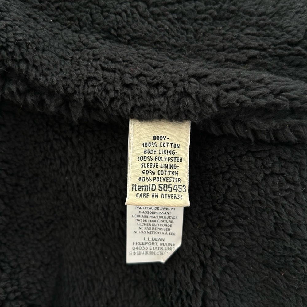 L.L. Bean Women's Scotch Plaid Flannel Shirt, Sherpa-Lined Hoodie Size Medium - Picture 8 of 10
